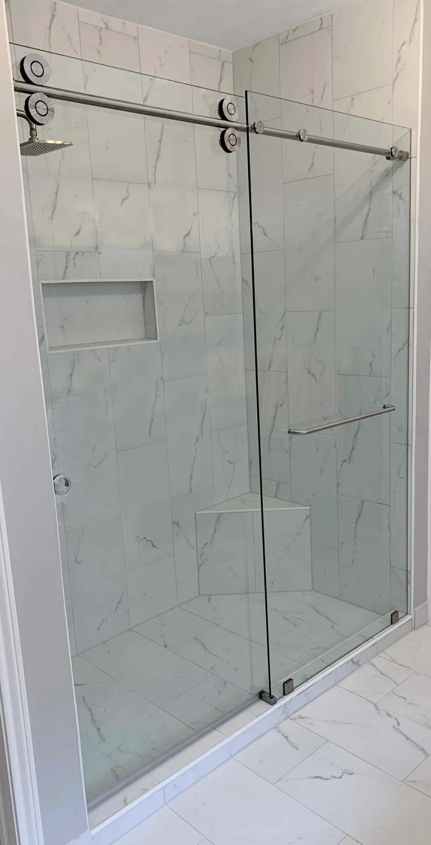 Sierra Series Frameless Sliding Shower Door Kit