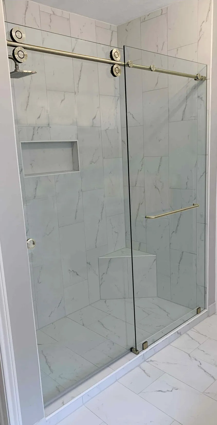 Sierra Series Frameless Sliding Shower Door Kit