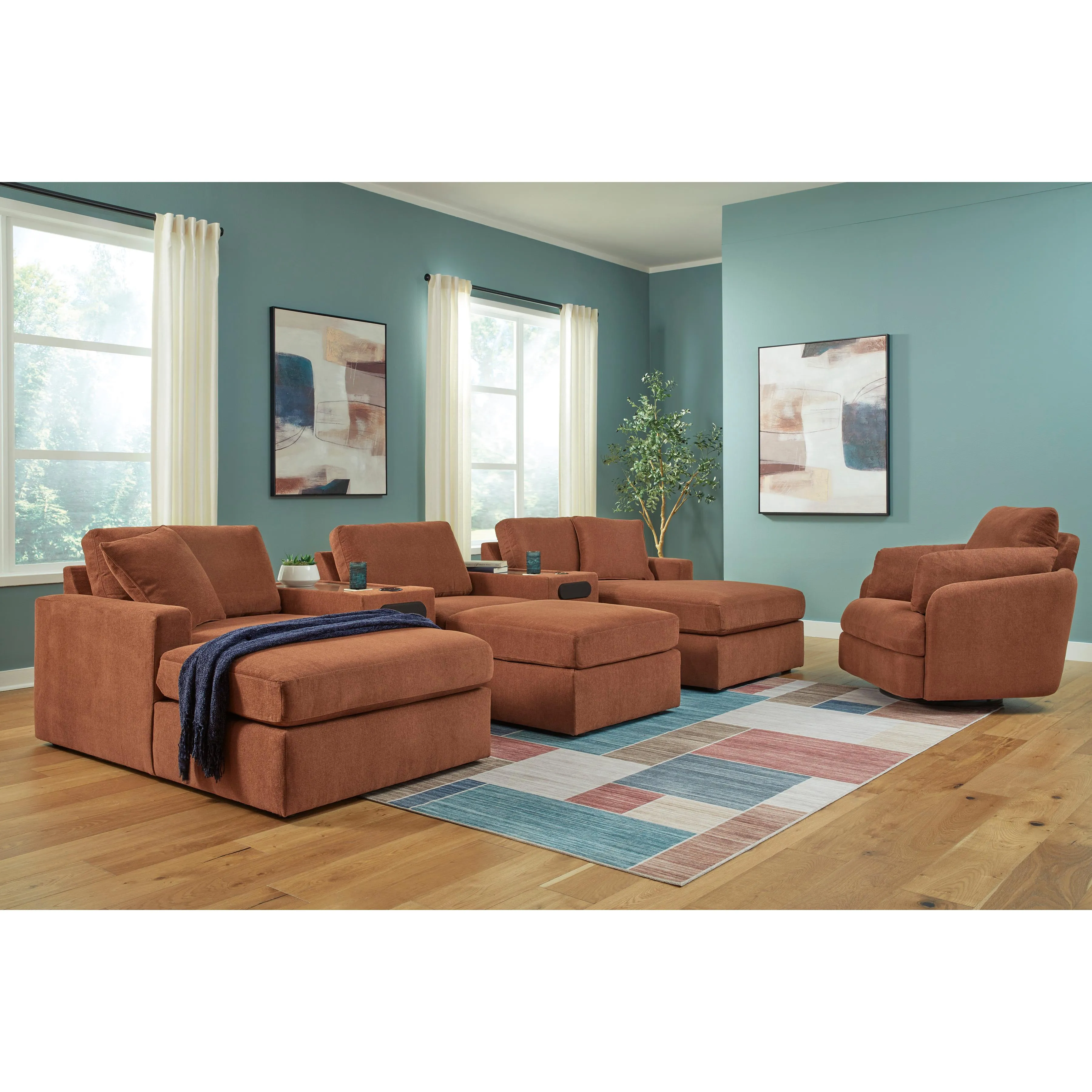 Signature Design by Ashley Modmax Fabric 5 pc Sectional 9210216/9210217/9210227/9210227/9210246