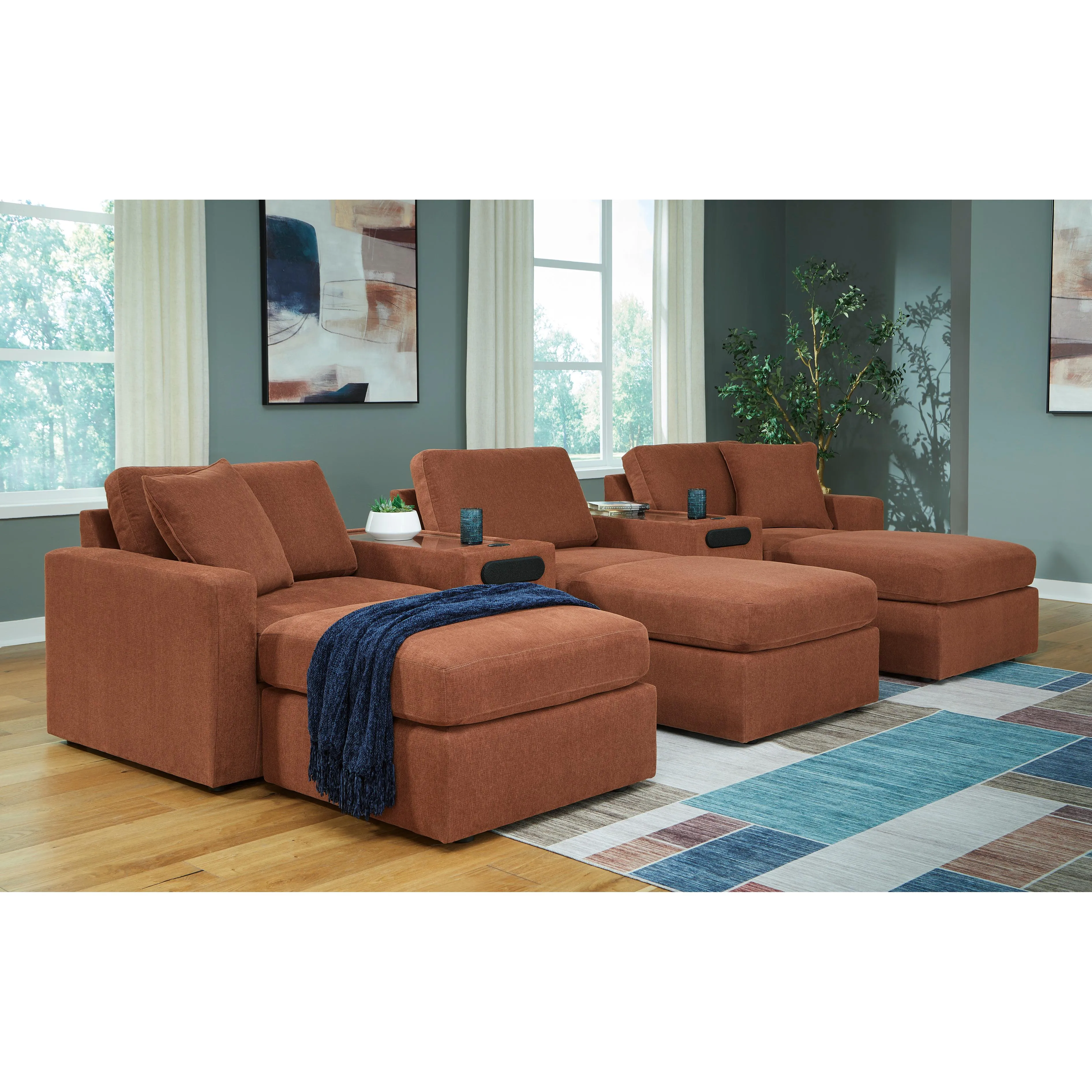 Signature Design by Ashley Modmax Fabric 5 pc Sectional 9210264/9210227/9210246/9210227/9210265