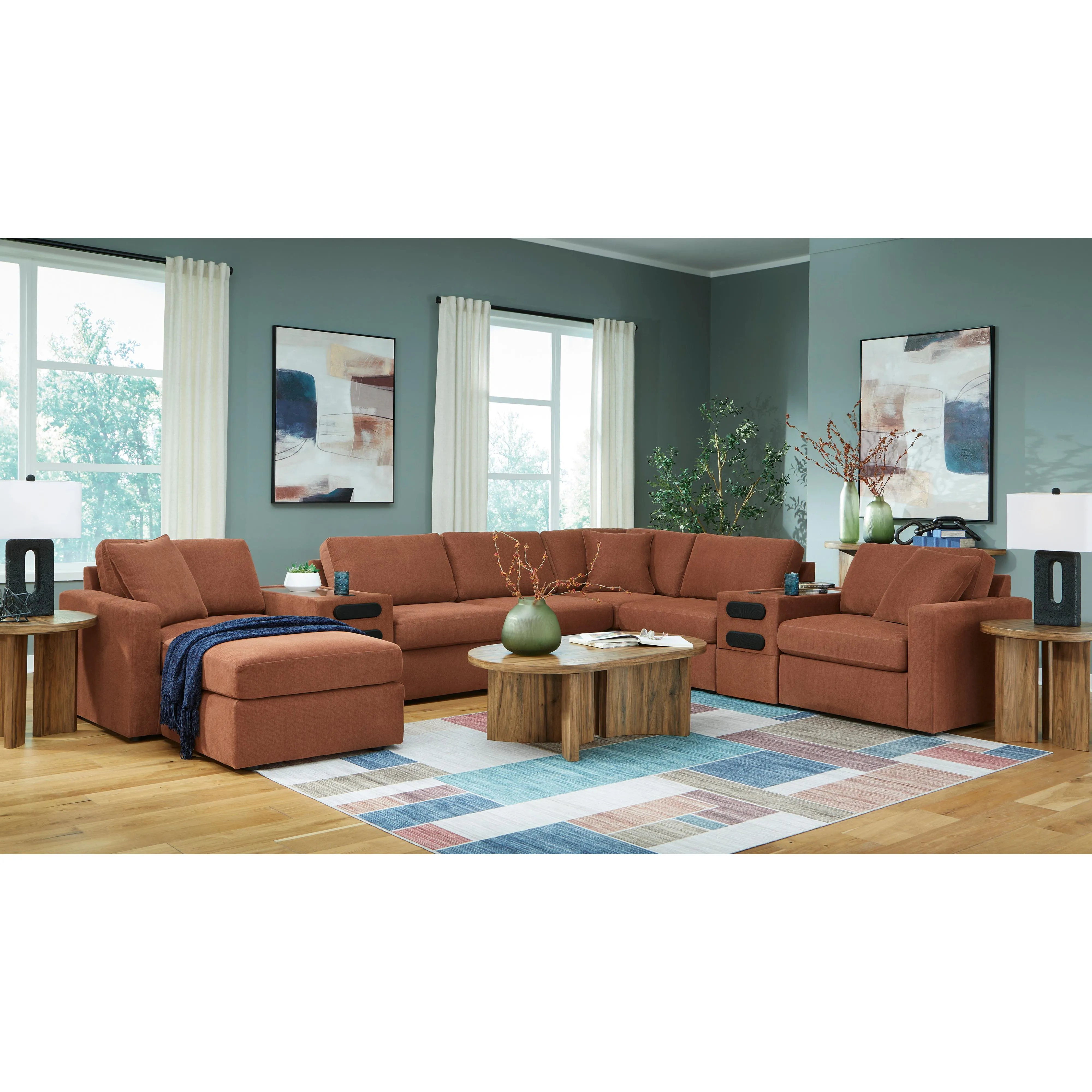 Signature Design by Ashley Modmax Fabric 8 pc Sectional 9210264/9210227/9210246/9210246/9210277/9210246/9210227/9210265