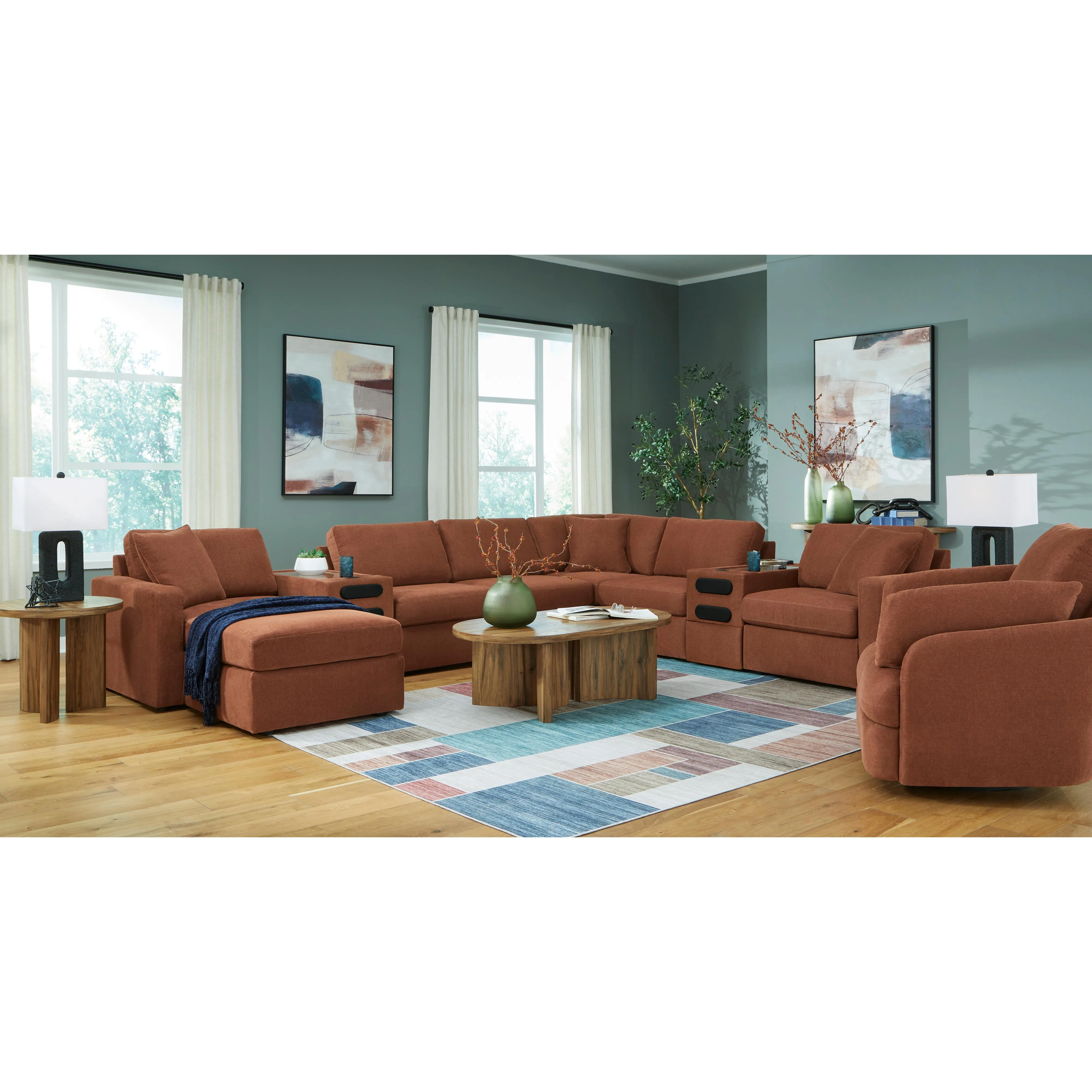 Signature Design by Ashley Modmax Fabric 8 pc Sectional 9210264/9210227/9210246/9210246/9210277/9210246/9210227/9210265