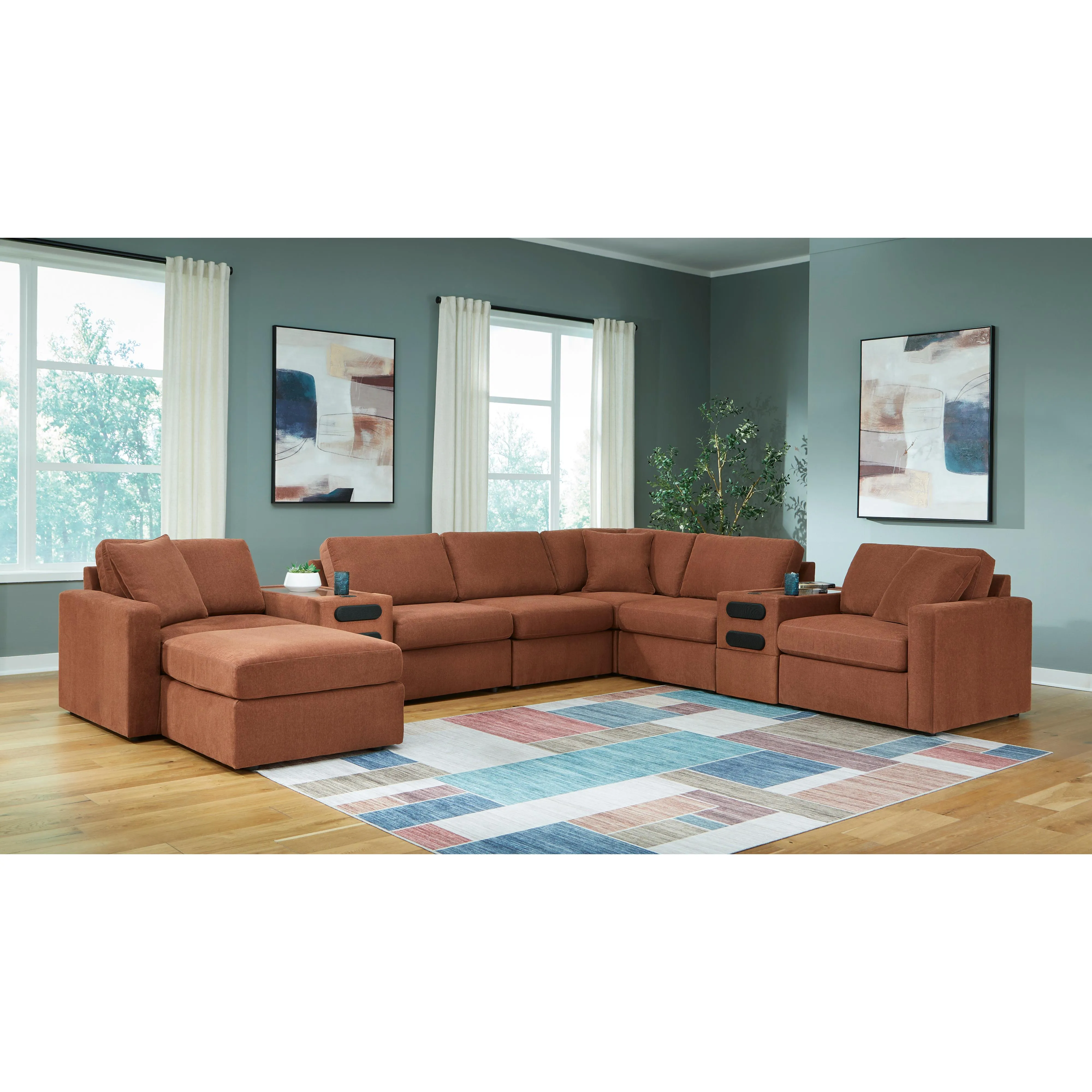 Signature Design by Ashley Modmax Fabric 8 pc Sectional 9210264/9210227/9210246/9210246/9210277/9210246/9210227/9210265