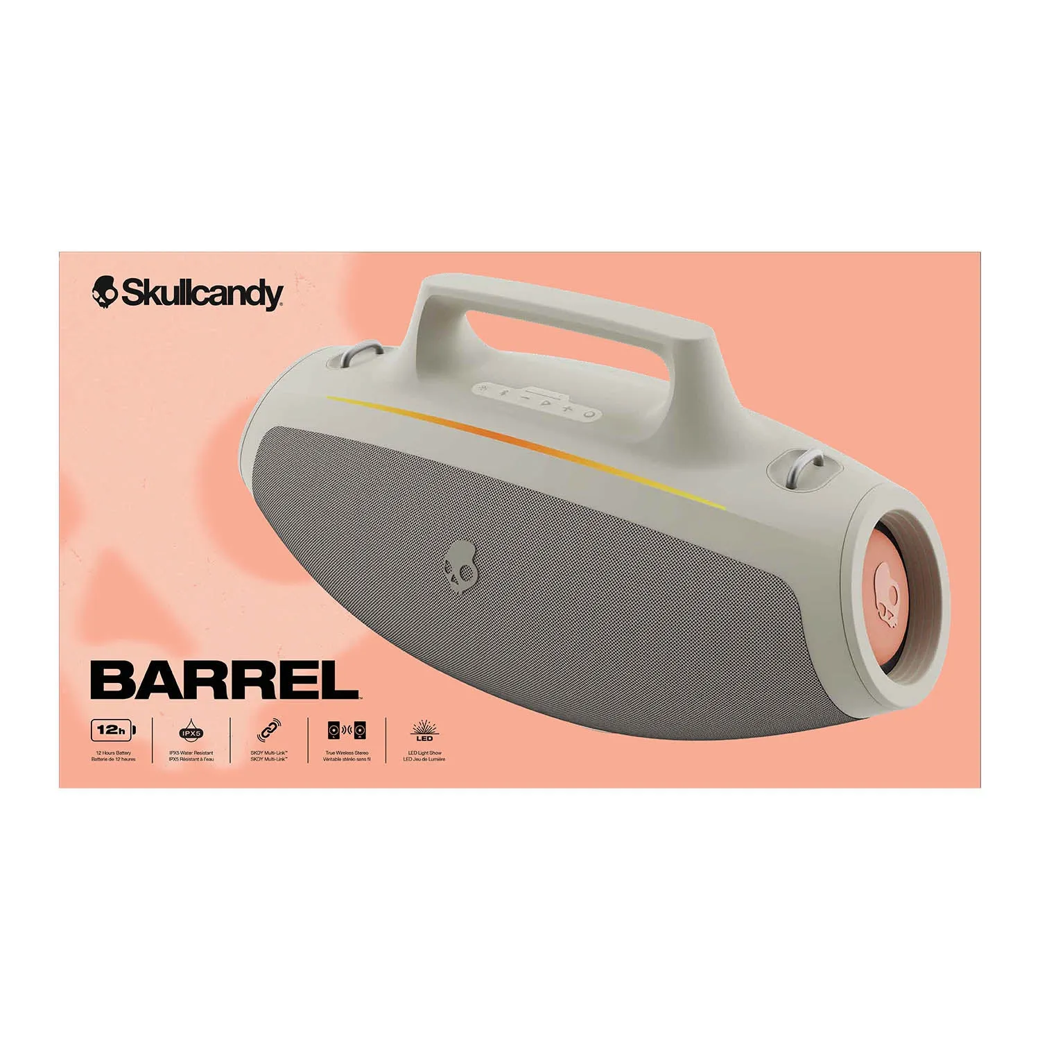 Skullcandy Barrel Boombox Wireless Speaker - Bone