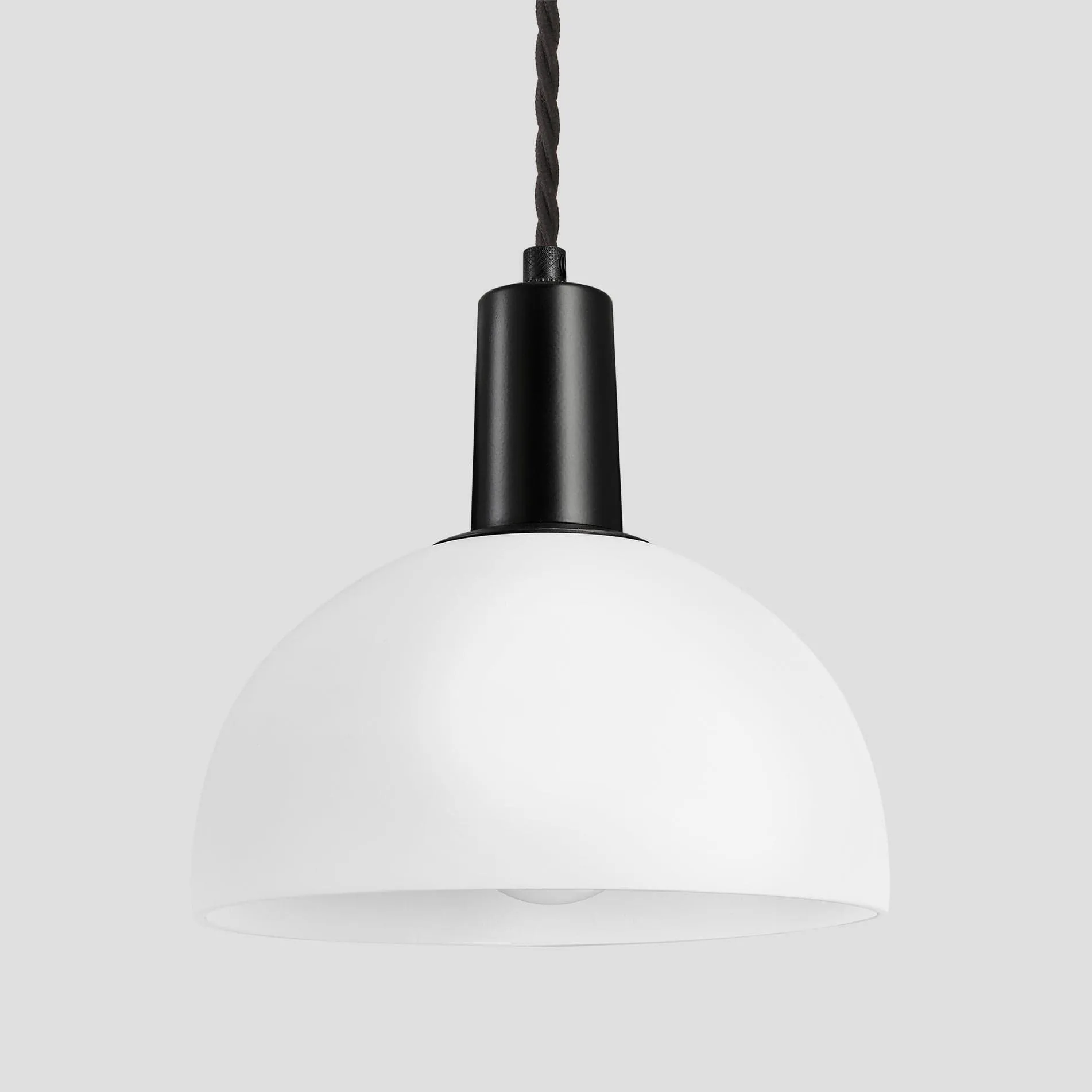 Sleek Opal Glass Dome Pendant Light - 8 Inch