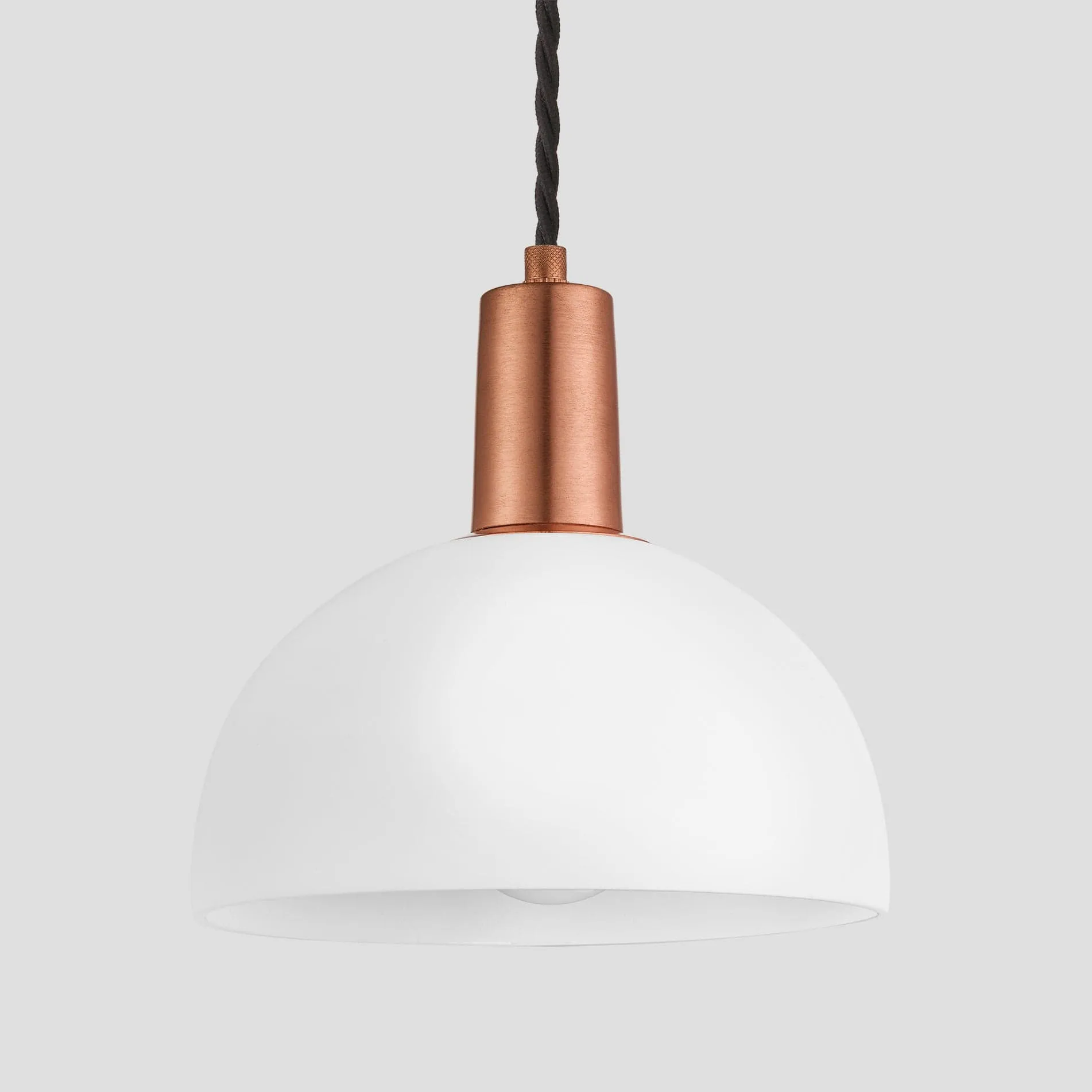 Sleek Opal Glass Dome Pendant Light - 8 Inch