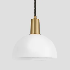 Sleek Opal Glass Dome Pendant Light - 8 Inch