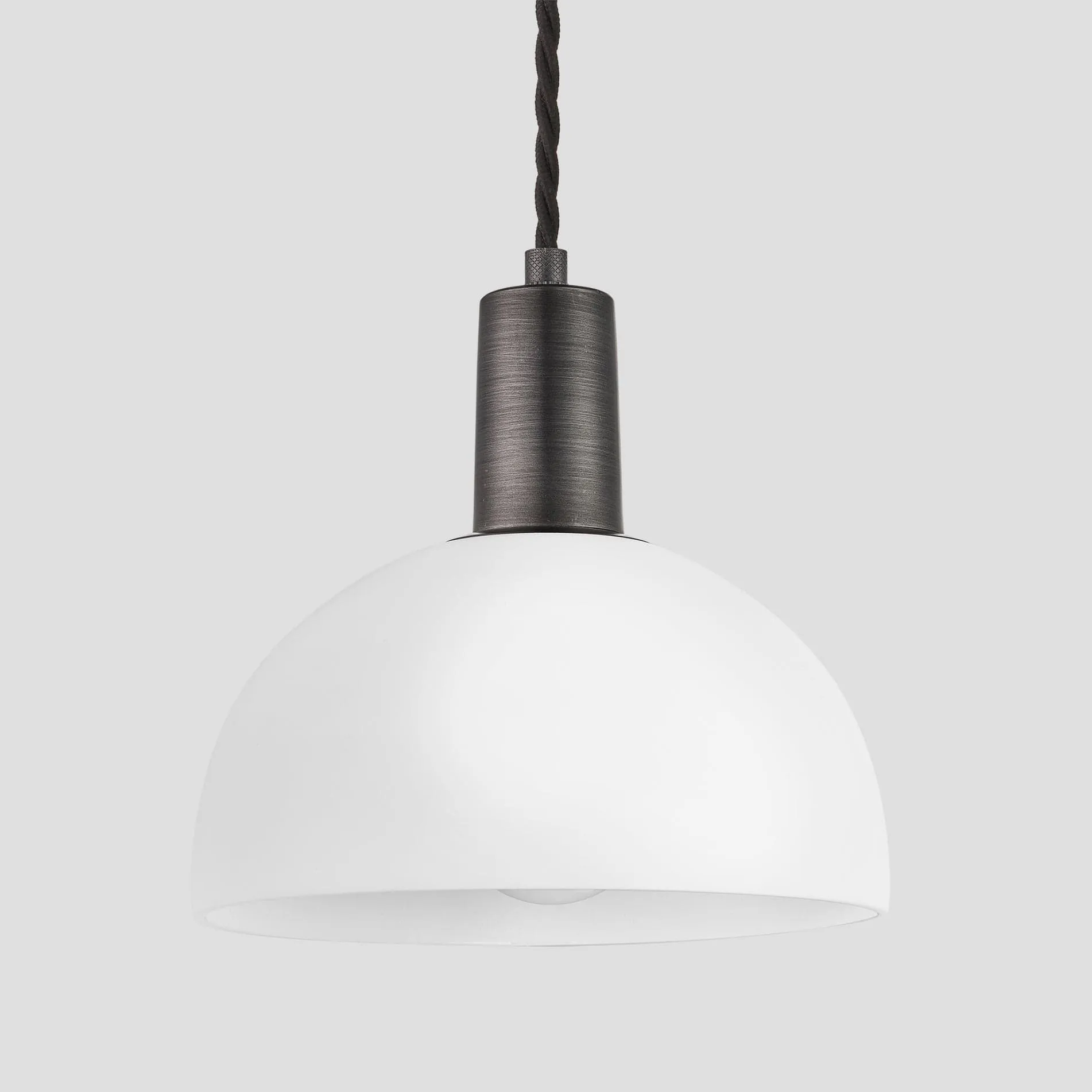 Sleek Opal Glass Dome Pendant Light - 8 Inch
