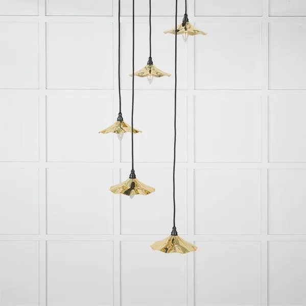 Smooth Brass Flora Cluster Pendant | From The Anvil