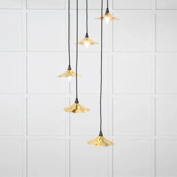 Smooth Brass Flora Cluster Pendant | From The Anvil