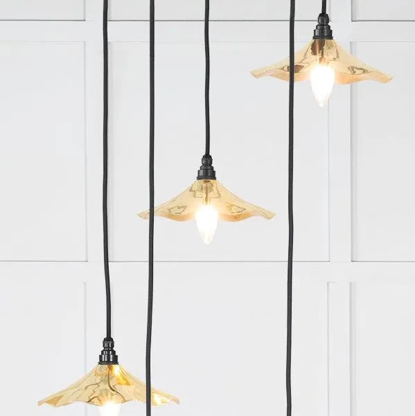 Smooth Brass Flora Cluster Pendant | From The Anvil
