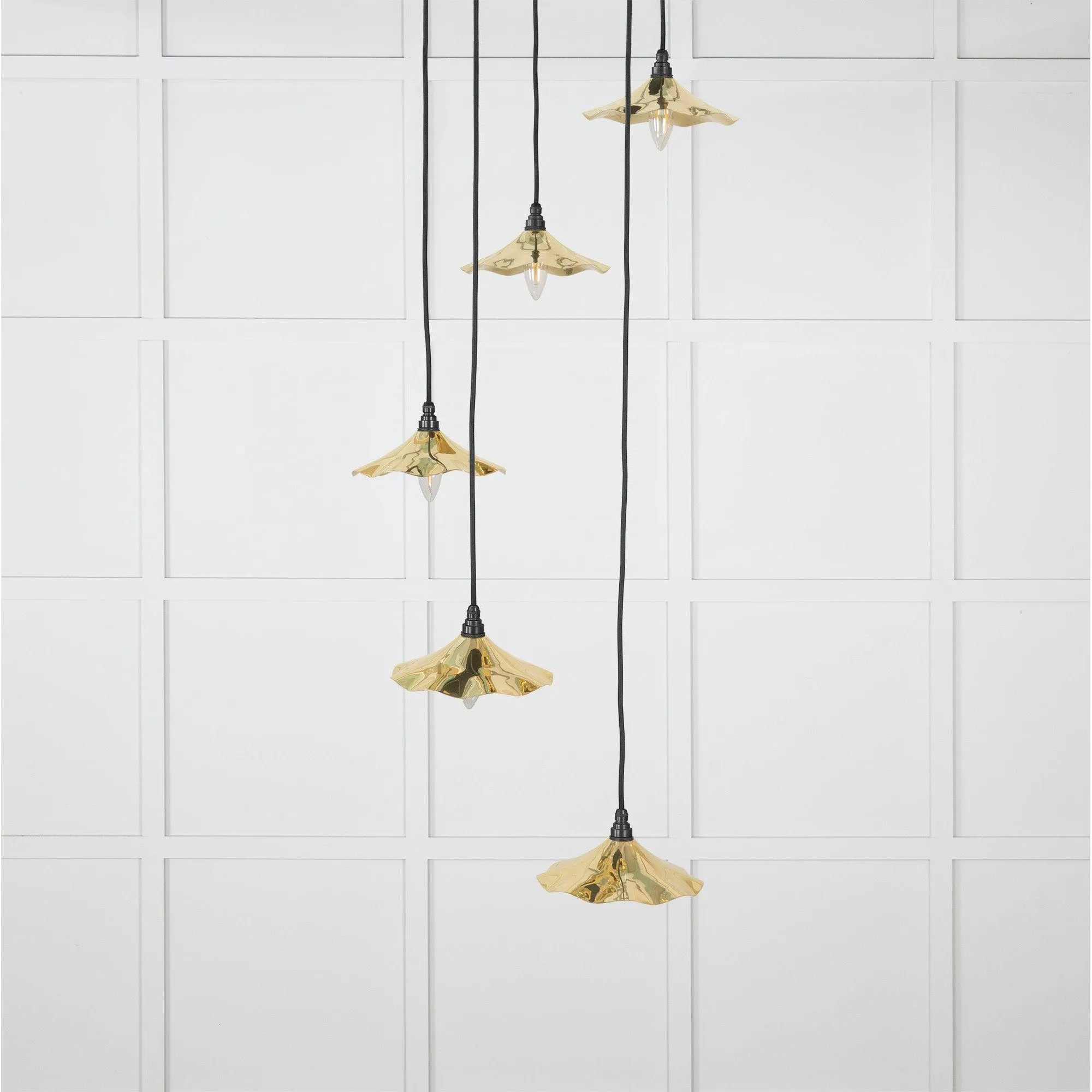 Smooth Brass Flora Cluster Pendant | From The Anvil