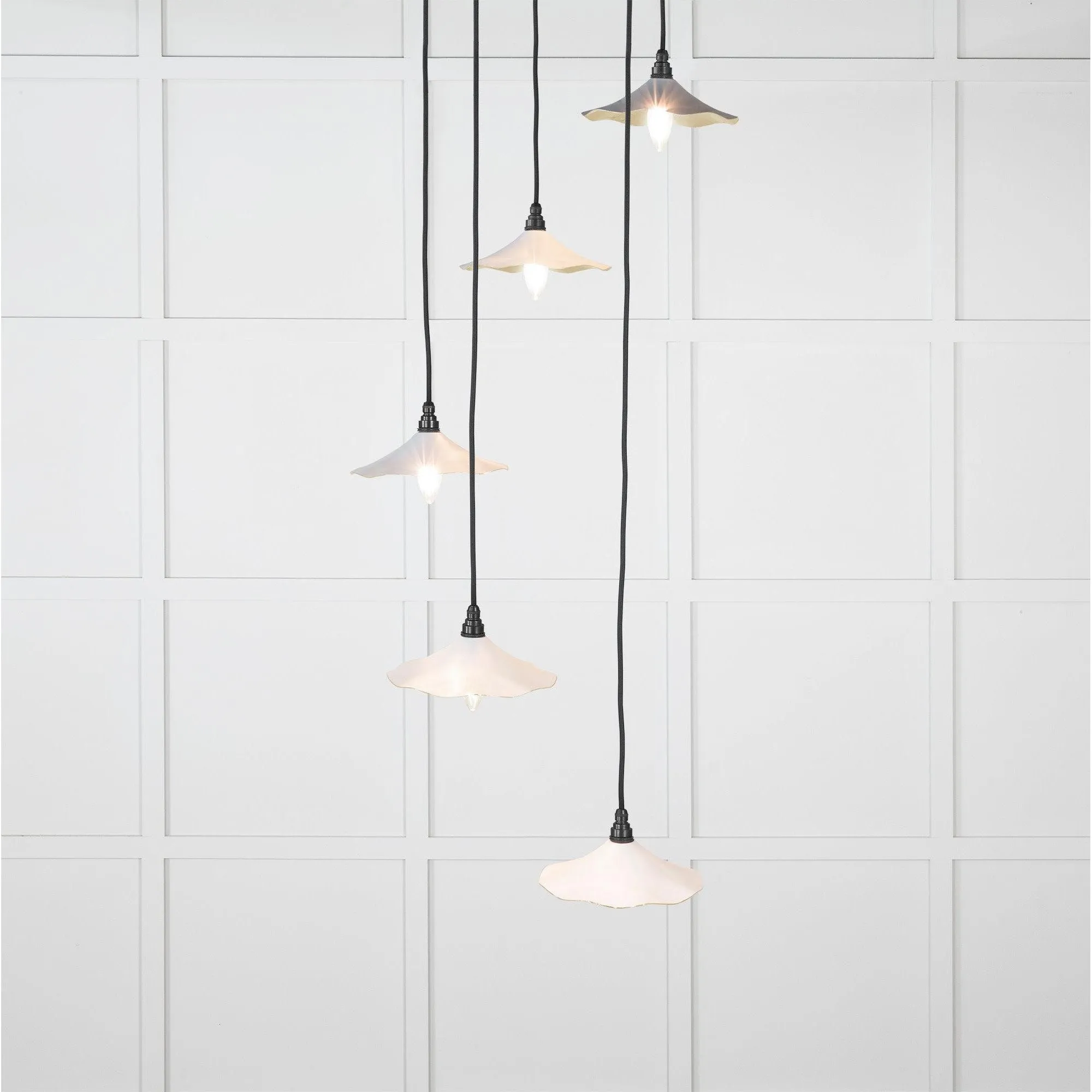 Smooth Brass Flora Cluster Pendant in Birch | From The Anvil