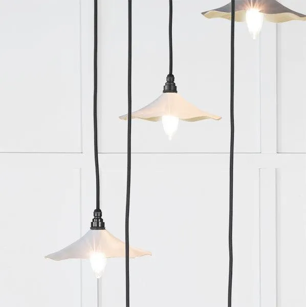 Smooth Brass Flora Cluster Pendant in Birch | From The Anvil