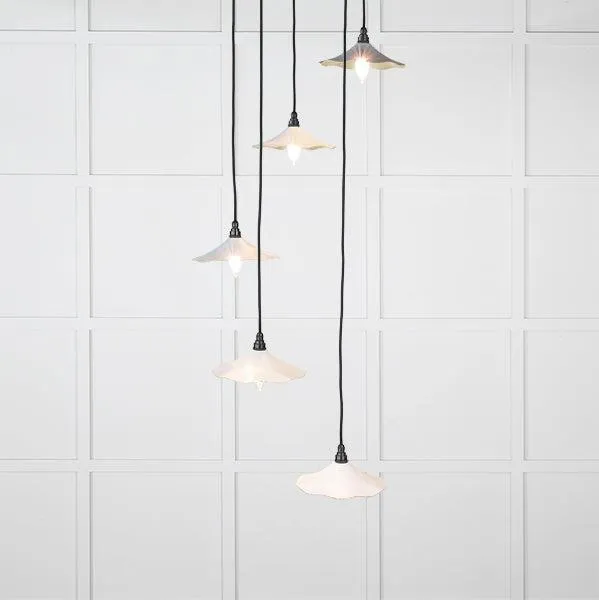 Smooth Brass Flora Cluster Pendant in Birch | From The Anvil
