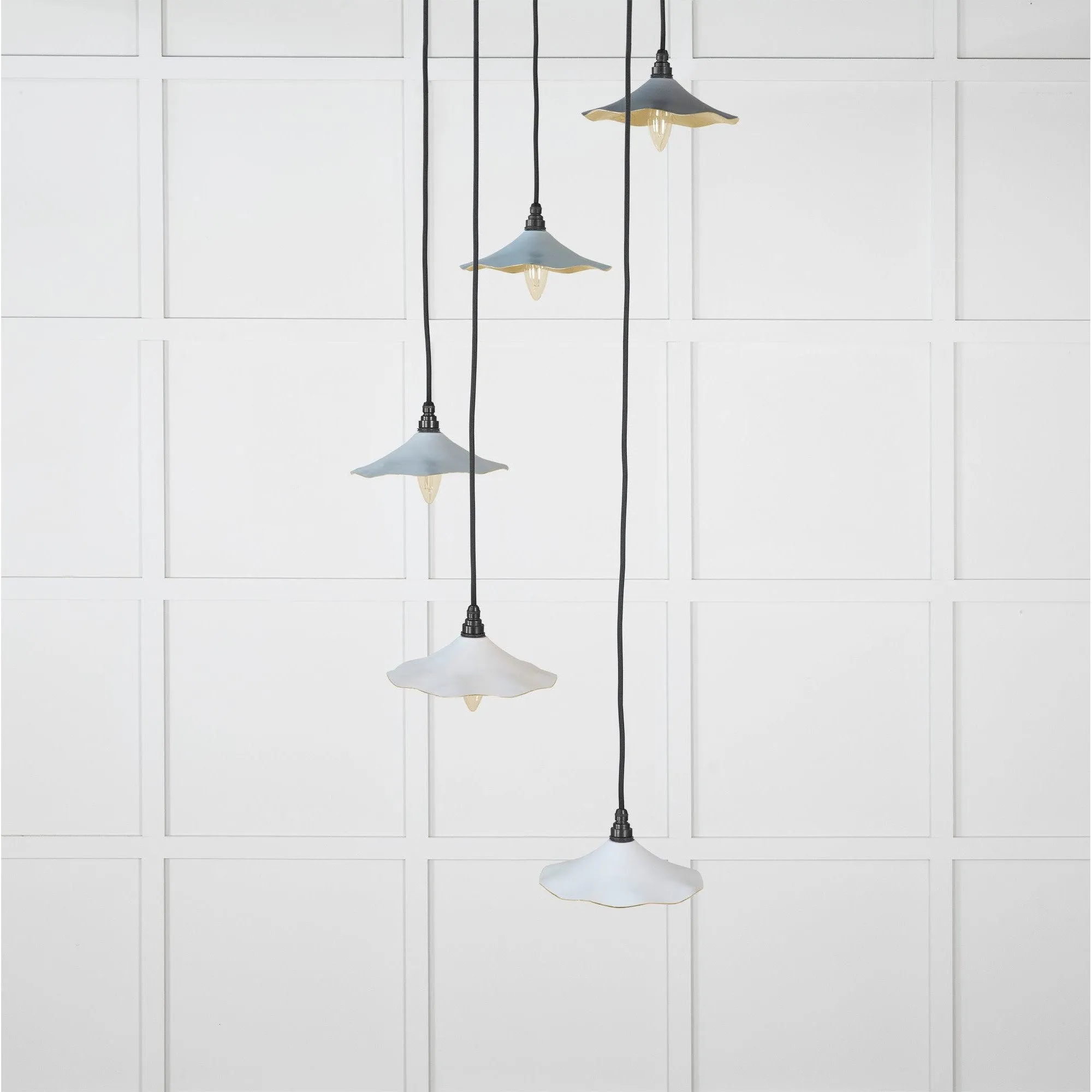 Smooth Brass Flora Cluster Pendant in Birch | From The Anvil