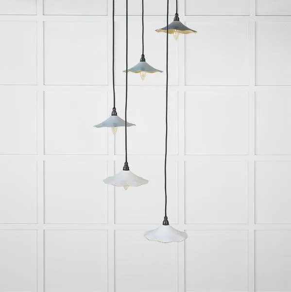 Smooth Brass Flora Cluster Pendant in Birch | From The Anvil