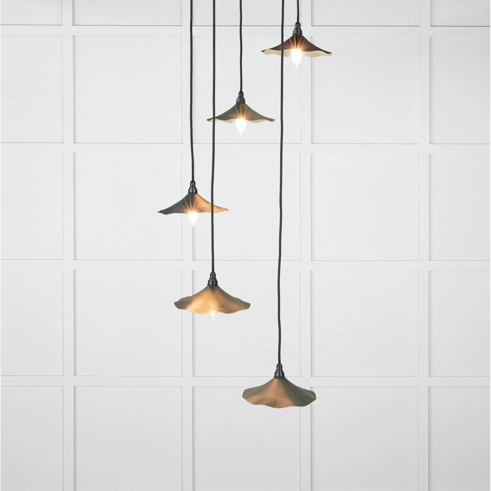 Smooth Brass Flora Cluster Pendant in Dingle | From The Anvil