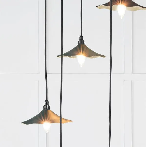 Smooth Brass Flora Cluster Pendant in Dingle | From The Anvil