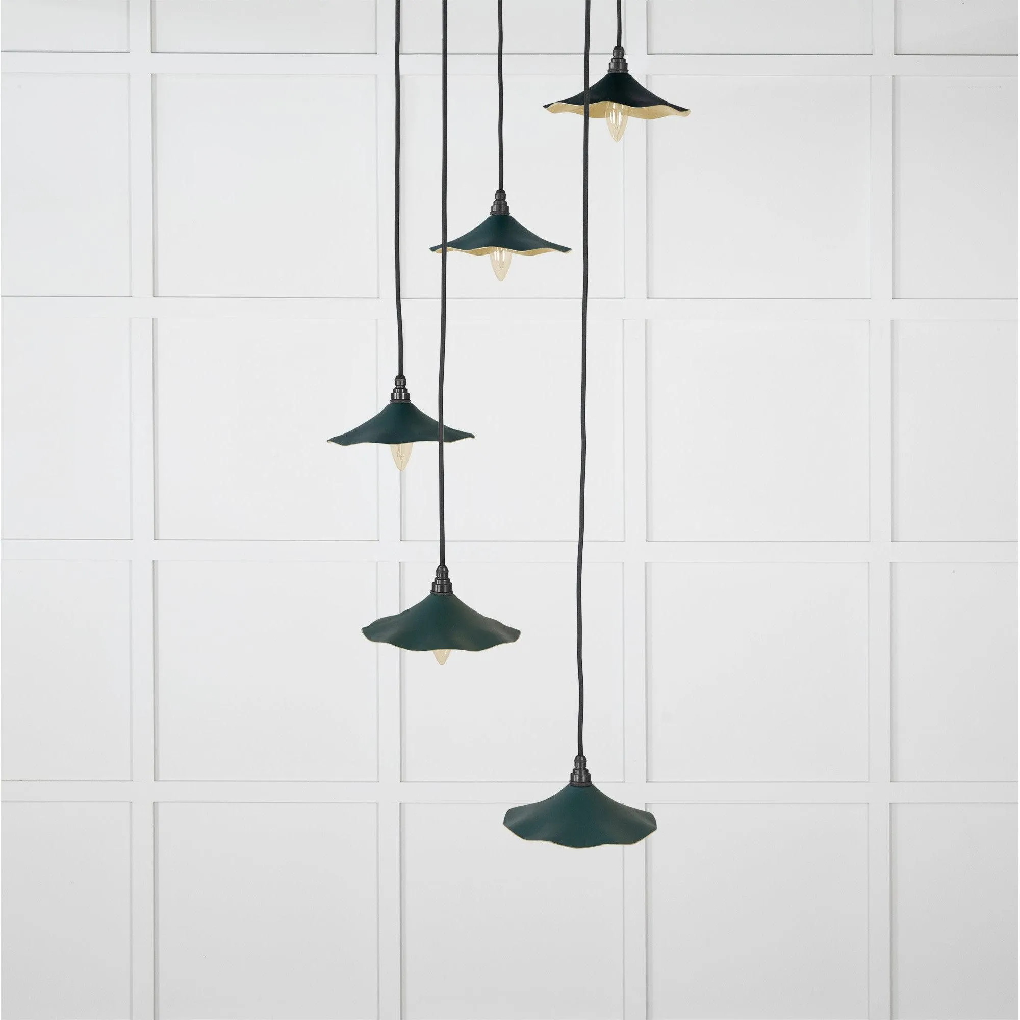 Smooth Brass Flora Cluster Pendant in Dingle | From The Anvil