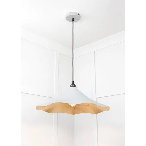 Smooth Brass Flora Pendant in Birch | From The Anvil
