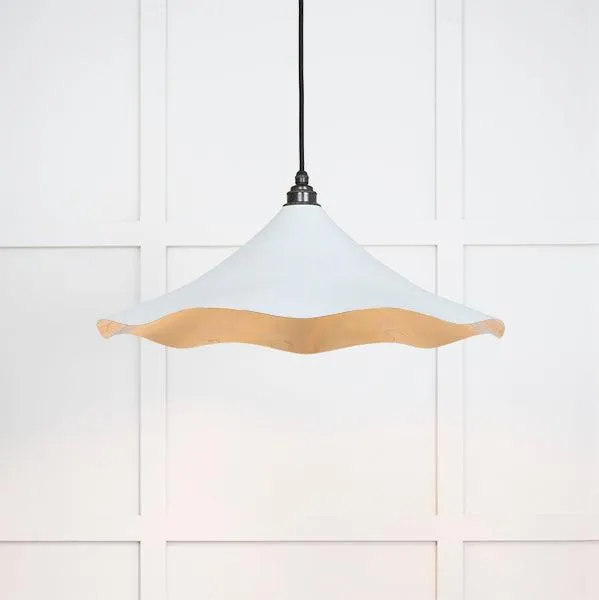 Smooth Brass Flora Pendant in Birch | From The Anvil