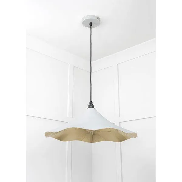 Smooth Brass Flora Pendant in Birch | From The Anvil