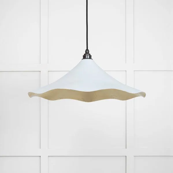 Smooth Brass Flora Pendant in Birch | From The Anvil