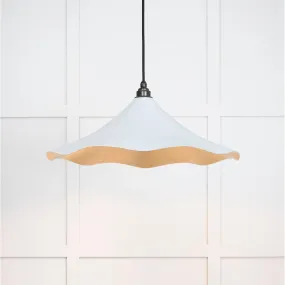 Smooth Brass Flora Pendant in Birch | From The Anvil