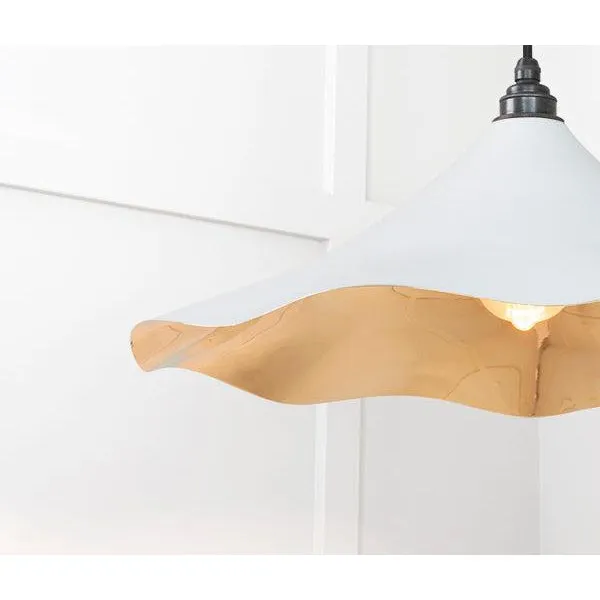 Smooth Brass Flora Pendant in Birch | From The Anvil