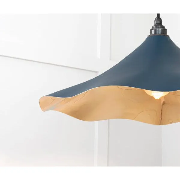 Smooth Brass Flora Pendant in Dusk | From The Anvil