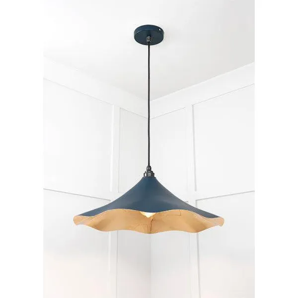 Smooth Brass Flora Pendant in Dusk | From The Anvil