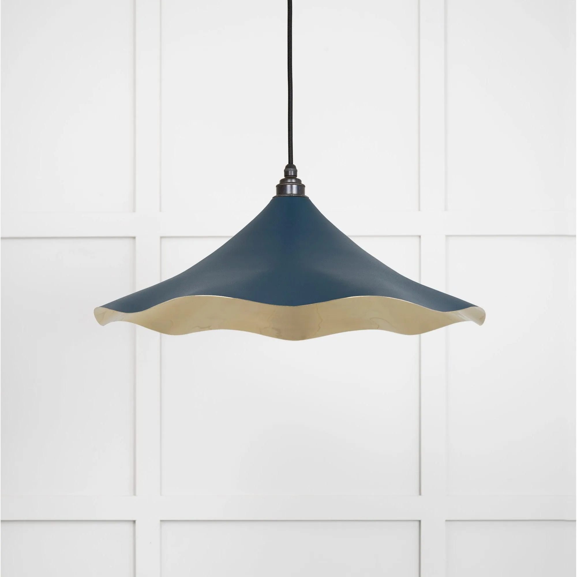 Smooth Brass Flora Pendant in Dusk | From The Anvil