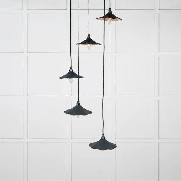 Smooth Copper Flora Cluster Pendant in Soot | From The Anvil