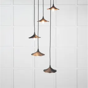 Smooth Copper Flora Cluster Pendant in Soot | From The Anvil