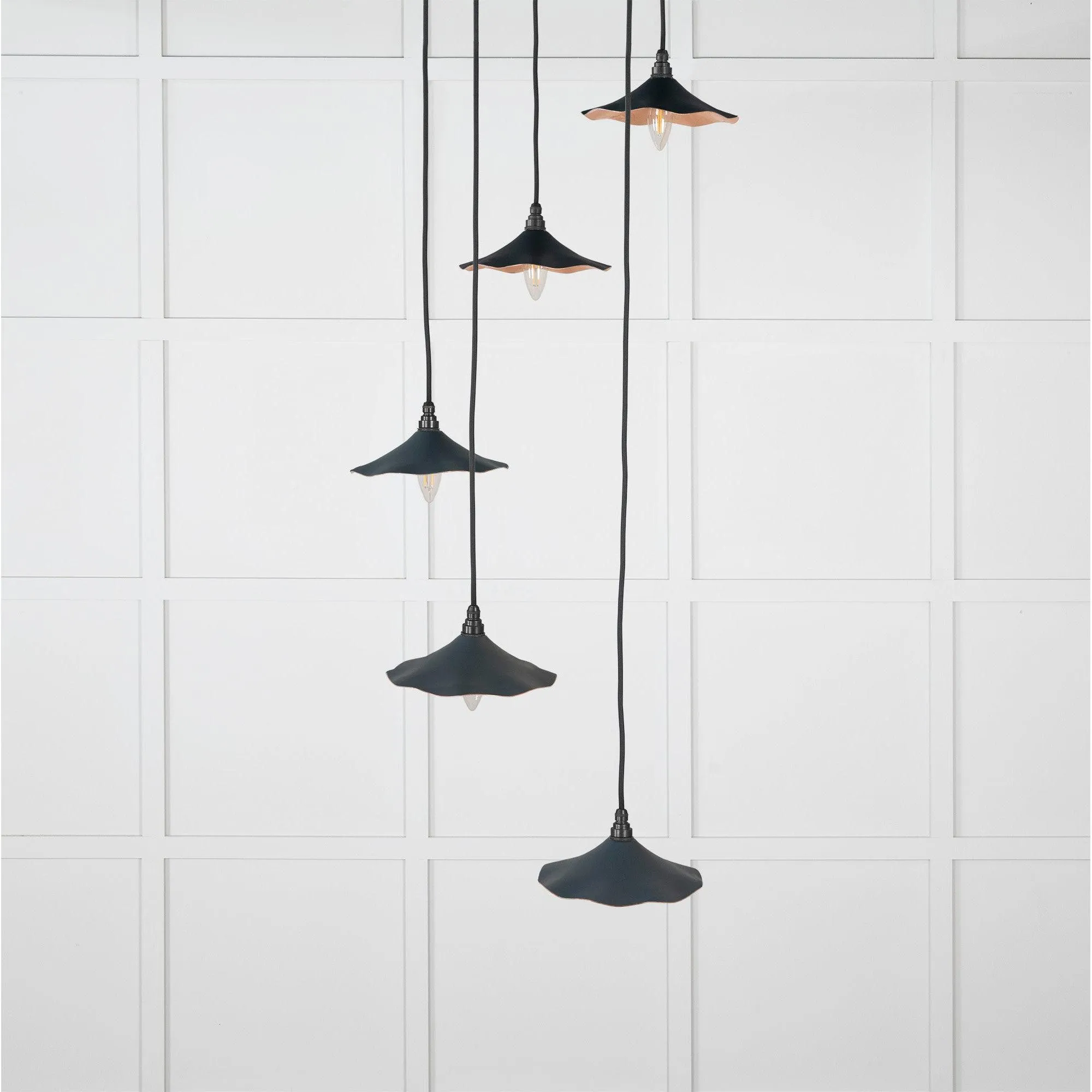 Smooth Copper Flora Cluster Pendant in Soot | From The Anvil