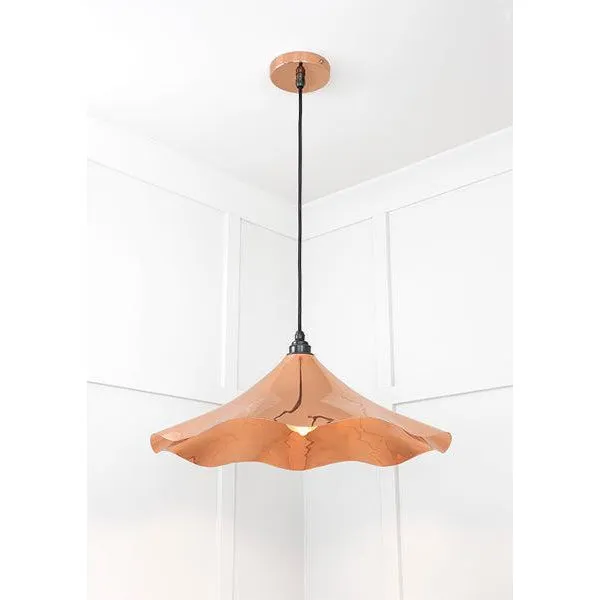 Smooth Copper Flora Pendant | From The Anvil