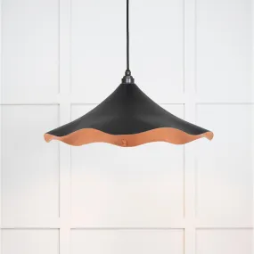Smooth Copper Flora Pendant in Elan Black | From The Anvil