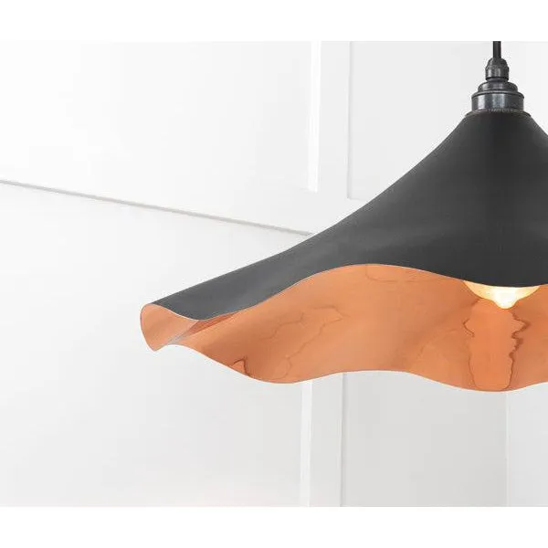 Smooth Copper Flora Pendant in Elan Black | From The Anvil