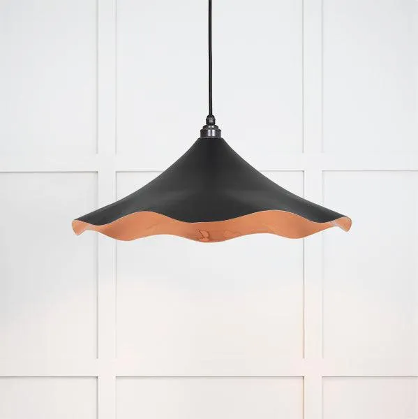 Smooth Copper Flora Pendant in Elan Black | From The Anvil