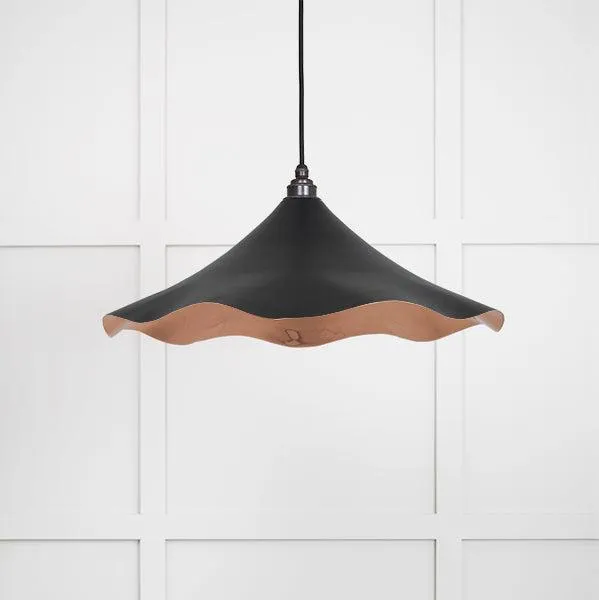 Smooth Copper Flora Pendant in Elan Black | From The Anvil