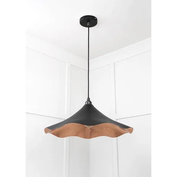 Smooth Copper Flora Pendant in Elan Black | From The Anvil
