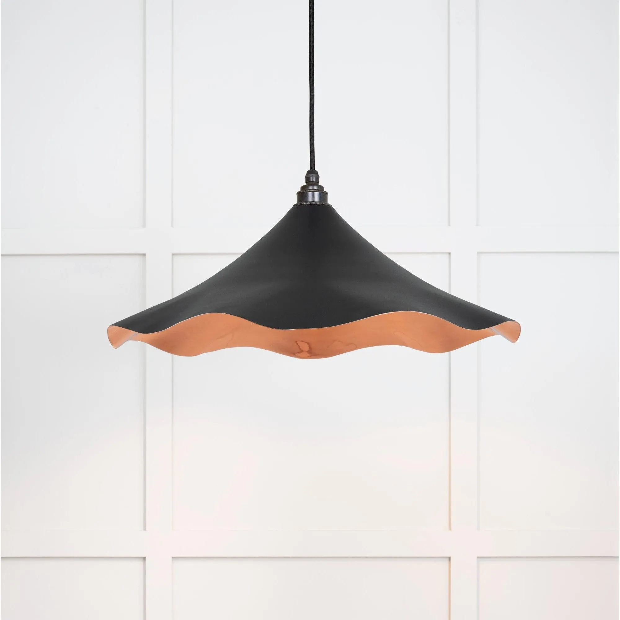 Smooth Copper Flora Pendant in Elan Black | From The Anvil