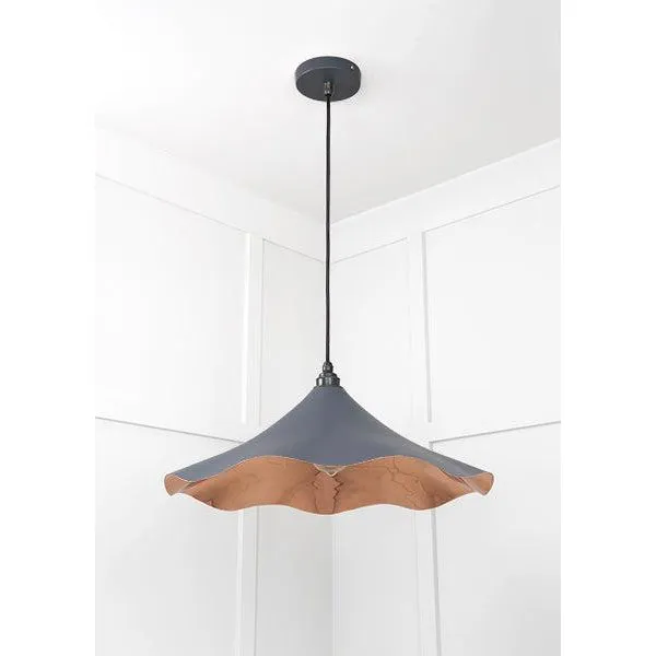 Smooth Copper Flora Pendant in Slate | From The Anvil