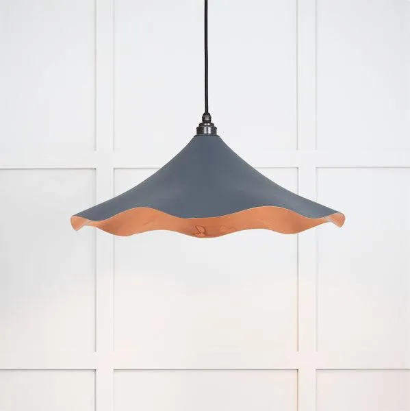 Smooth Copper Flora Pendant in Slate | From The Anvil