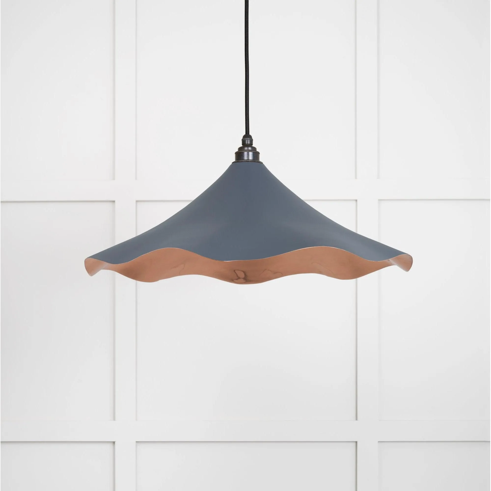 Smooth Copper Flora Pendant in Slate | From The Anvil