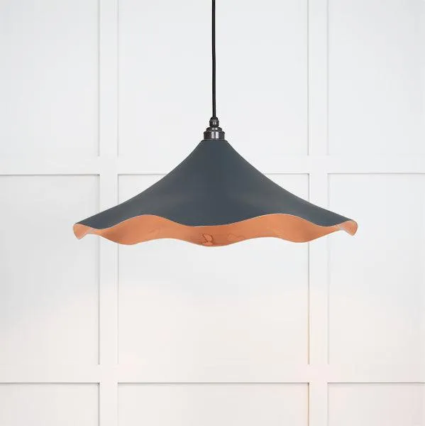 Smooth Copper Flora Pendant in Soot | From The Anvil
