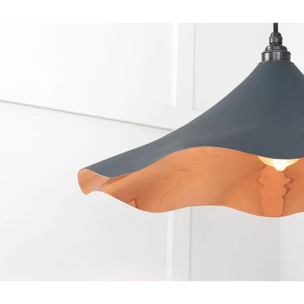 Smooth Copper Flora Pendant in Soot | From The Anvil