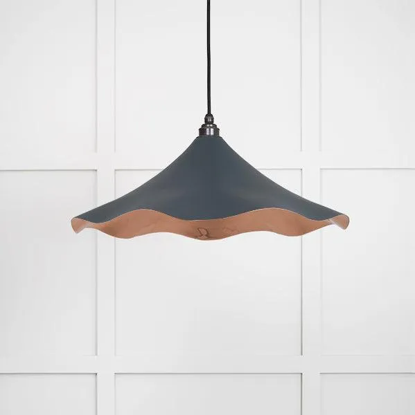 Smooth Copper Flora Pendant in Soot | From The Anvil