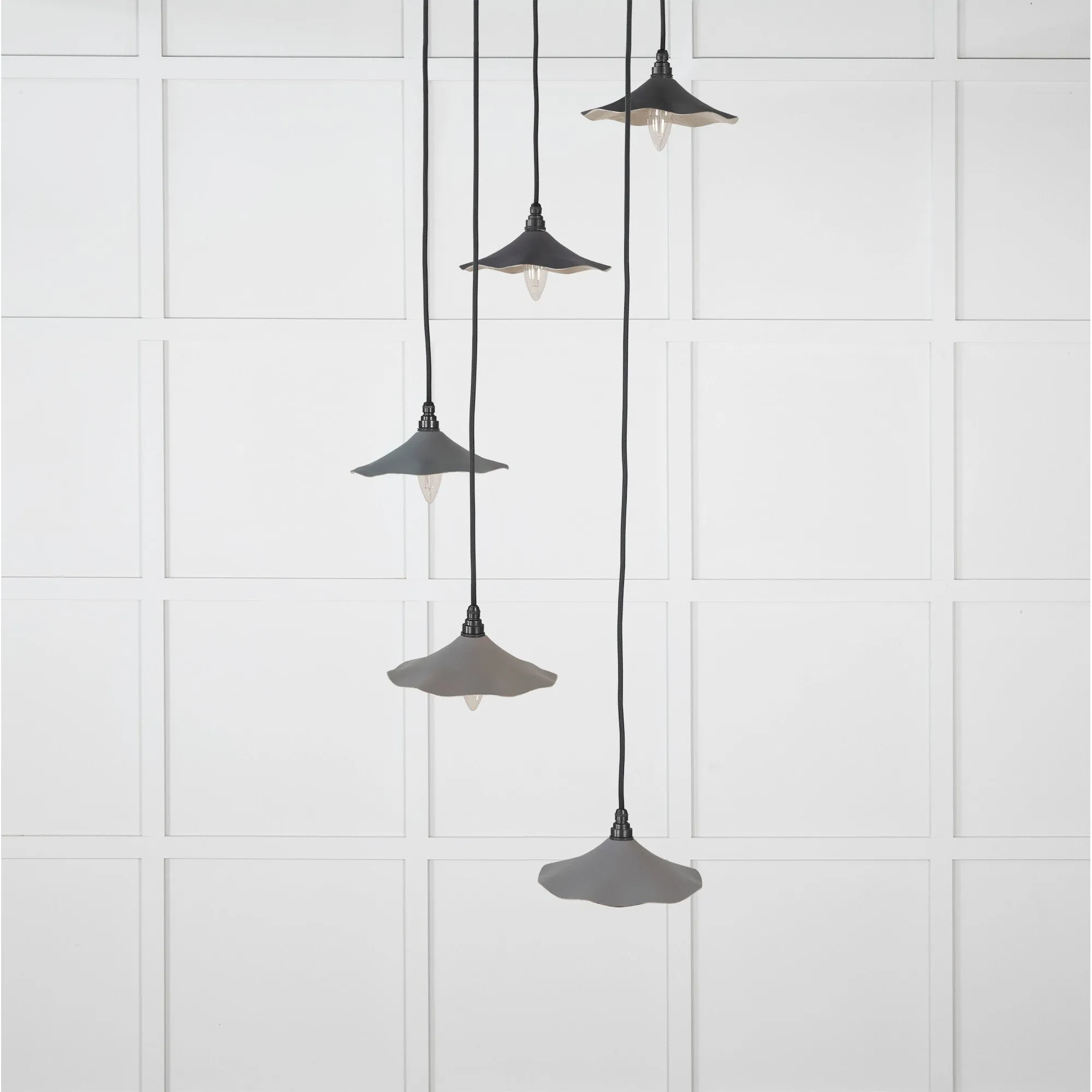 Smooth Nickel Flora Cluster Pendant in Bluff | From The Anvil